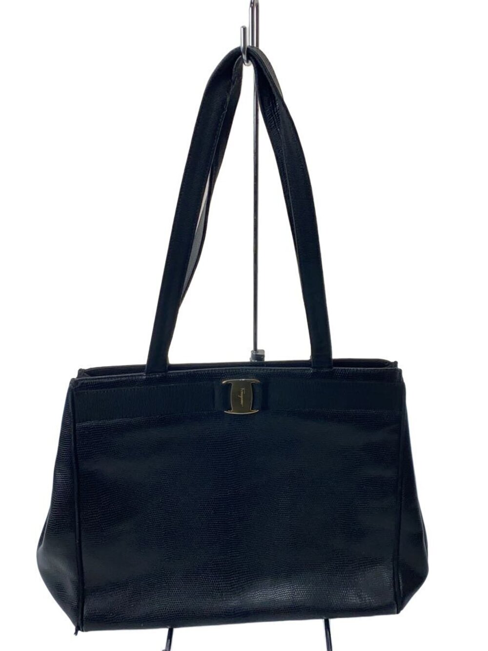 Salvatore Ferragamo Tote Bag Leather Black